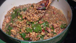 Lentils with Fried Ham