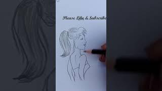 How to draw a Girl Easy Drawing #GirlDrawing​​​​ #PencilDrawing​​​ #DrawingTutorial​​​​ #Art #Draw