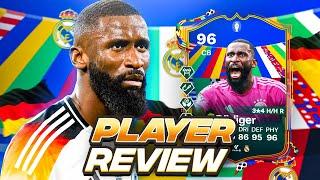 96 UEFA Euro Team of the Tournament RUDIGER SBC PLAYER REVIEW  TOTT  FC 24 ULTIMATE TEAM