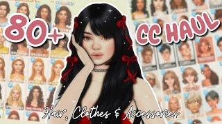 SIMS 4  CC HAUL HAIR CLOTHES & ACCESSORIES + CC LINKS in Description 