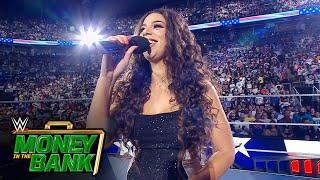 Samantha Irvin performs the U.S. National Anthem Money in the Bank 2024 highlights