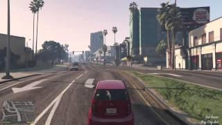 Grand Theft Auto V pink panther parking scene