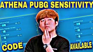 Athena Gaming Sensitivity & control settings 2022  Athena new control Code & sensitivity pubg