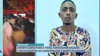 CURIÓ É EXECUTADO A TIROS COMUNIDADE APLAUDE E TOCA FOGUETES EM COMEMORAÇÃO A MORTE DO MESMO