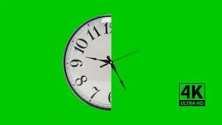 Green Screen Clock Hands & Wall Clock Time Lapse  Fast Analog Clock Watch  Running Time  4K