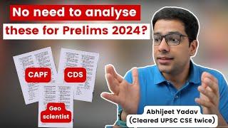 Should I analyse CAPF CDS Geo Scientist Papers for UPSC Prelims 2024?