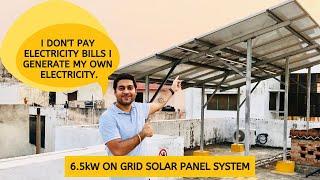 Solar System for Home  6.5kW On Grid Solar System  Solar Panel System Price Subsidy and Working