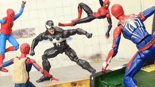 SPIDER MAN vs VENOM Symbiote Attack  Figure Stopmotion