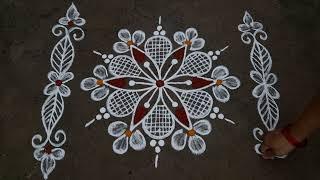 Tholi Ekadasi muggulu5*3dots simple festival rangoli design small beautiful kolam  Anusworld