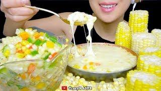 KOREAN CORN CHEESE + CORN SALAD ASMR  EATING SOUNDS NO TALKING  TracyN ASMR