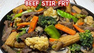 TENDER BEEF and VEGETABLES STIR FRY  HOW TO COOK TENDER BEEF STIR FRY  PINOY SIMPLE COOKING