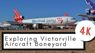 4K Drive across the Airliner Boneyard Storage Area at Victorville Airport  DC-10 MD-11 & more