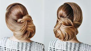 Cute low quick bun Last minute Cristmas party hairstyle