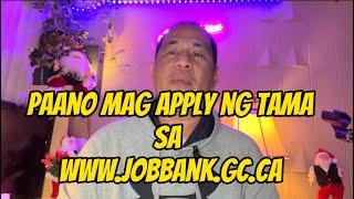 Paano mag apply ng work sa Canada gamit ang jobbank ng tama