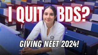 I Quit BDS ⁉️ Giving NEET Again my last hopes for MBBS ‍️  Prachi Joining PW Vidhyapeeth Kota