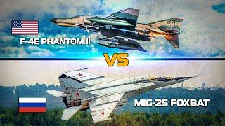 Paper Tiger Or Formidable Foe  F-4E Phantom II Vs Mig-25 Foxbat  Digital Combat Simulator  DCS 