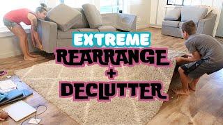 LIVING ROOM REARRANGING + DECLUTTERING MOTIVATION  AT HOME WITH JILL