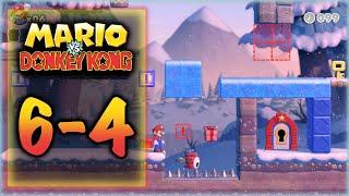 Mario vs Donkey Kong - Level 6-4 - All Presents Gifts - Slippery Summit