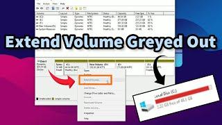 Fix Extend Volume Option Greyed Out In Windows 10  Extend C Drive