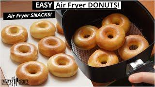 EASY Air Fryer DONUTS Better than Krispy Kreme  The Best Glazed Air Fryer Donuts Recipe