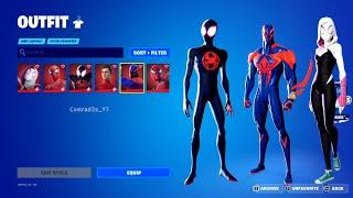Fortnite All Spider-man Skins 2022 - 2023 + Other Spider-man Cosmetics