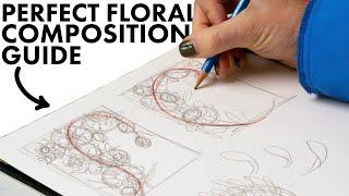 How to EASILY sketch the perfect arrangement of flowers.