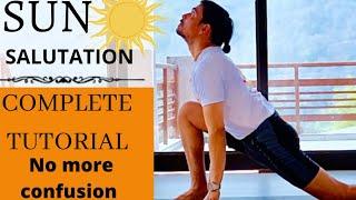 STEP BY STEP SURYA NAMASKAR FOR BEGINNERS  COMPLETE SUN SALUTATION @PrashantjYoga