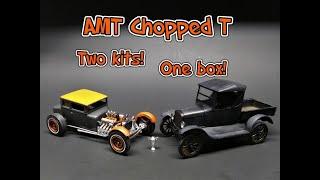 1925 Ford Model T Pickup Chopped T Two Kits One Box 125 Scale Model Kit Build Review AMT1167