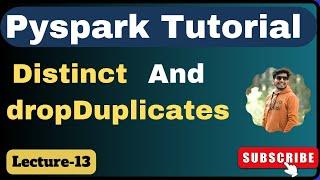 13.  drop and dropDulicates function in pyspark  pyspark tutorial