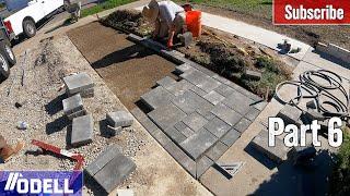 Paver Driveway Addition Install DIY  Huge Backyard Remodel part 6