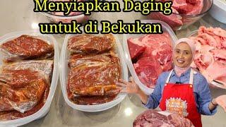 Motong Daging & Bumbuin Pisahkan lalu Bekukan.