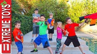 Sneak Attack Squad Tryouts with Ninja Kids TV Nerf Blaster Training.