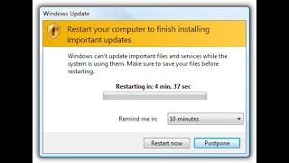 restart your computer to finish installing important updates