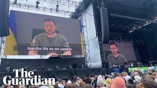 Spread the truth about Russias war Volodymyr Zelenskiy addresses Glastonbury