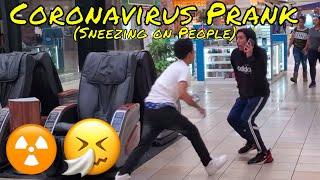 Coronavirus Prank Sneezing on people He Got Chased