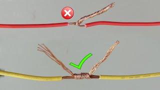 Awesome Idea How to Twist Electric Wire Together  Properly Joint Electrical Wire  Part 1