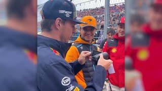 Max Verstappen Steals McLarens Camera
