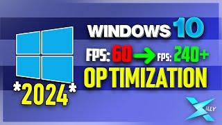 WINDOWS 10 OPTIMIZATION *2024* LOW LATENCY & MORE FPS