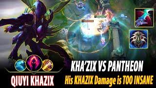 RANK 1 KHAZIX CN - QIUYI KHAZIX VS PANTHEON  CN MASTER PATCH 14.4