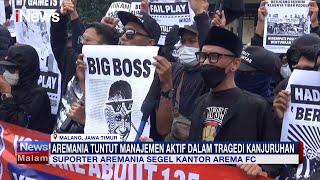 Aremania Segel Kantor Arema FC Tuntut Manajemen Aktif dalam Tragedi Kanjuruhan #iNewsMalam 1501