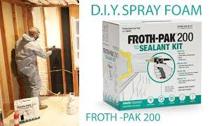 Froth-Pak 200 Spray Foam Sealant Kit Set-Up Precautions and Spraying Review #Froth-Pak