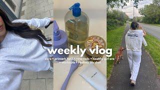 WEEKLY VLOG zara + primark haul + new nails + healthy girl era + workouts + realistic life chat 