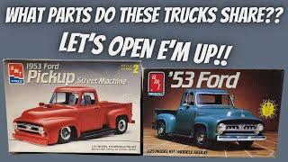 These are two cool 53 Ford trucks but I want to see what parts do they share