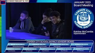 Camden City School District Board of Education Regular Monthly Meeting - FEBRUARY 2023