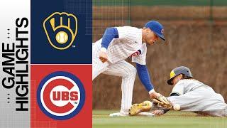 Brewers vs. Cubs Game Highlights 4123  MLB Highlights