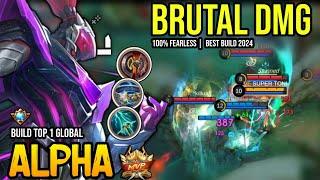 ALPHA BEST BUILD 2024  BUILD TOP GLOBAL ALPHA GAMEPLAY  MOBILE LEGENDS