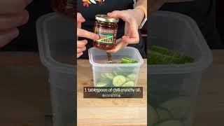 Viral Chili Crunchy Cucumber Salad  매콤하고 고소한 칠리오일 오이무침#shorts