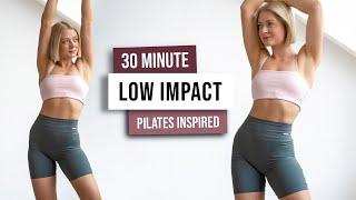 30 MIN PILATES INSPIRED Low Impact Full Body Workout - No Equipment Follow Along Style
