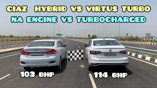 DRAG RACE  MARUTI CIAZ VS VIRTUS TSI      #ciaz #virtus #dragrace