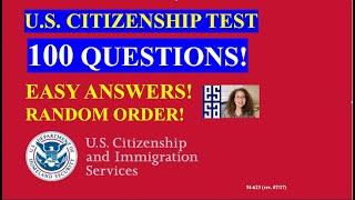 2022 - 100 Civics Questions 2008 version for the U.S. Citizenship Test  2